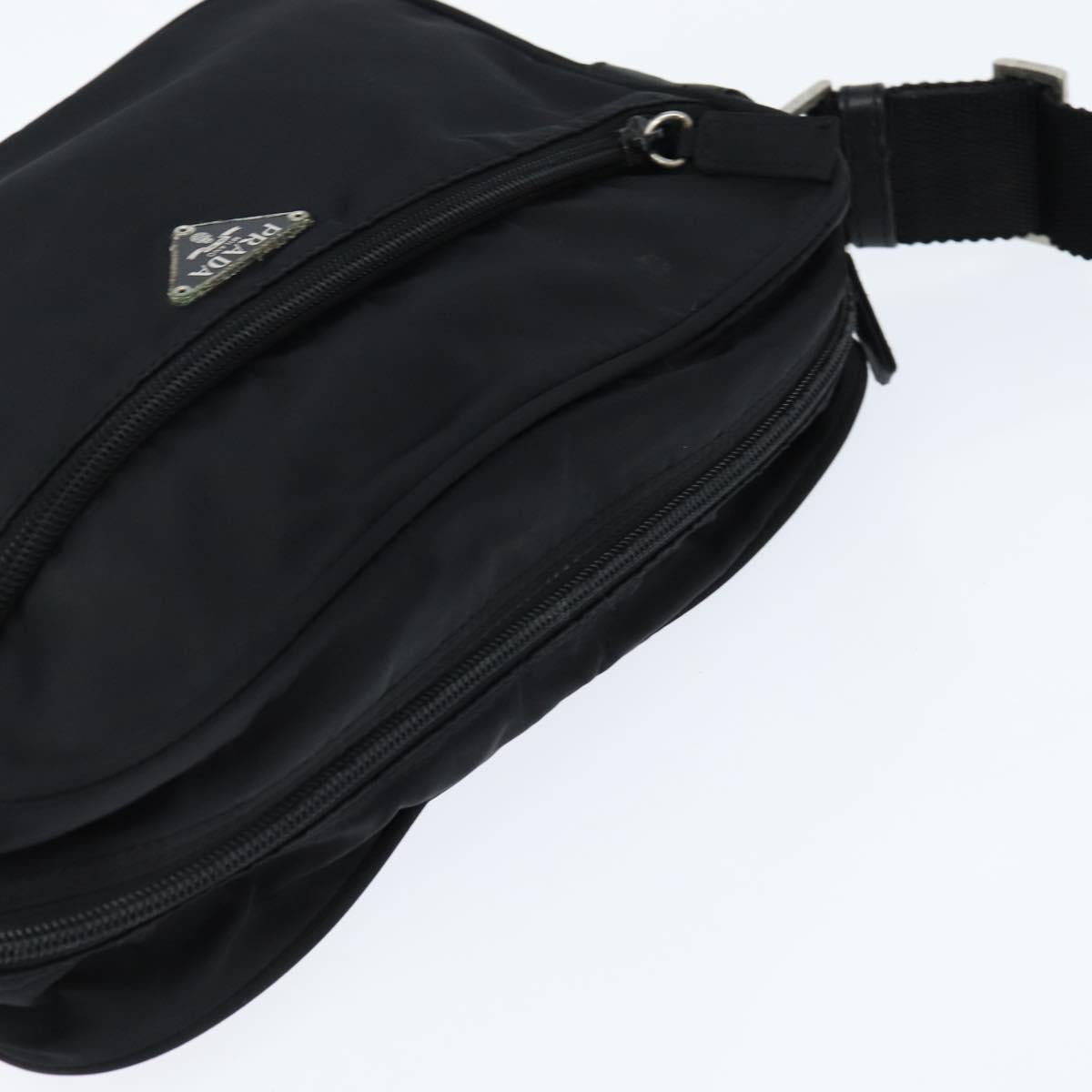 PRADA Shoulder Bag Nylon Black Auth 148935