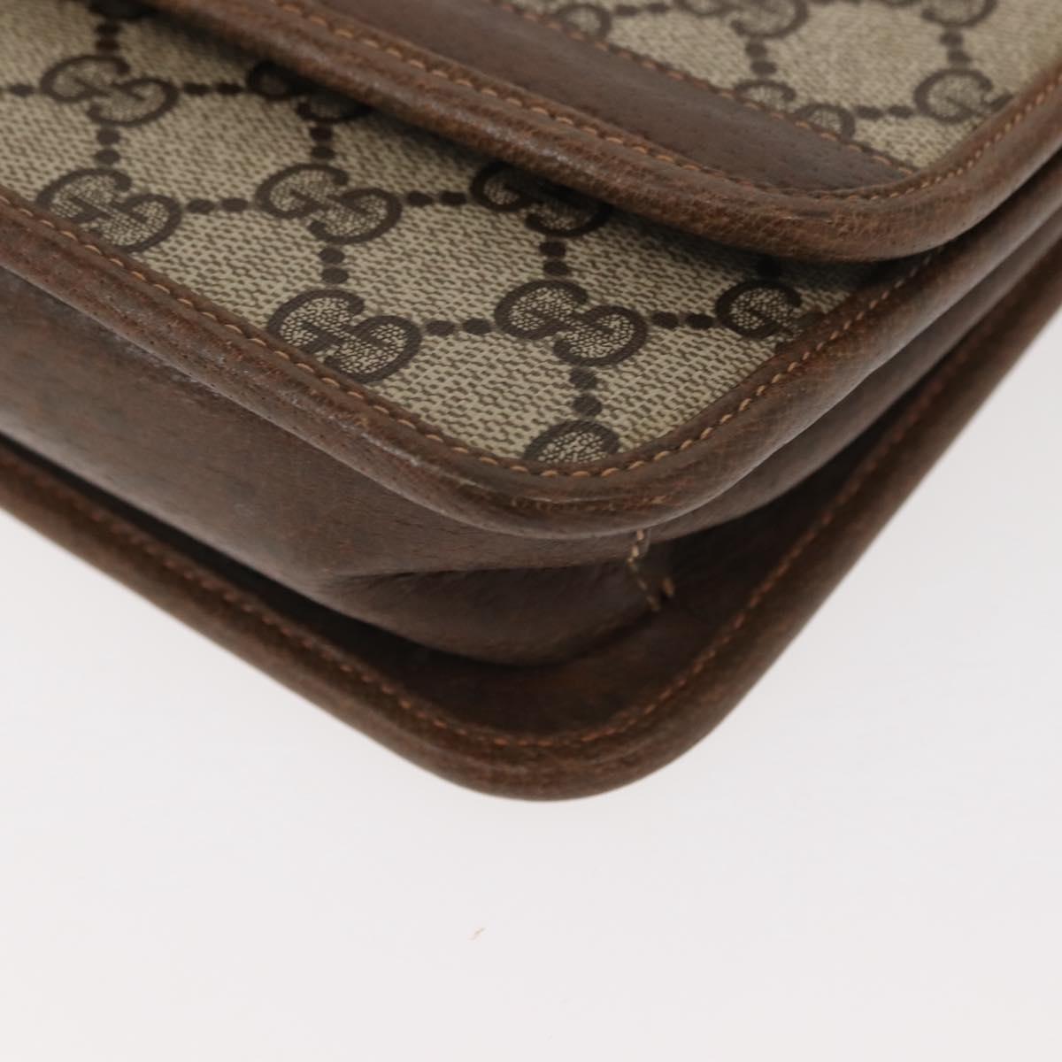 GUCCI GG Supreme Web Sherry Line Shoulder Bag PVC Beige 66 001 4461 Auth 148936