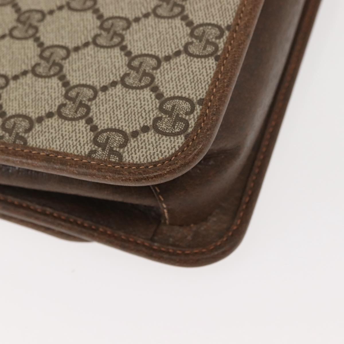 GUCCI GG Supreme Web Sherry Line Shoulder Bag PVC Beige 66 001 4461 Auth 148936