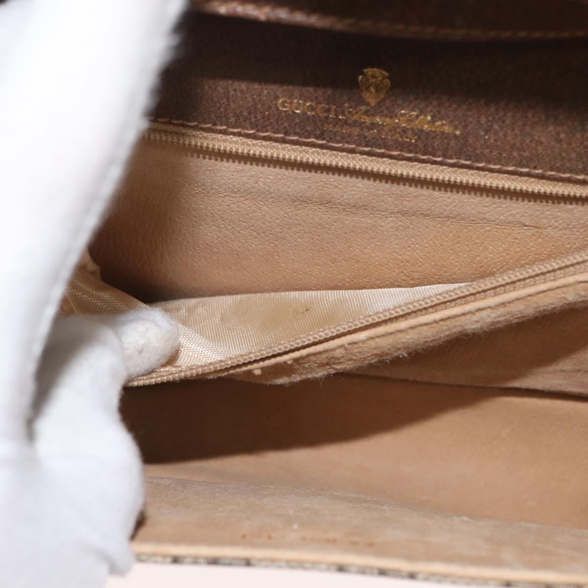 GUCCI GG Supreme Web Sherry Line Shoulder Bag PVC Beige 66 001 4461 Auth 148936