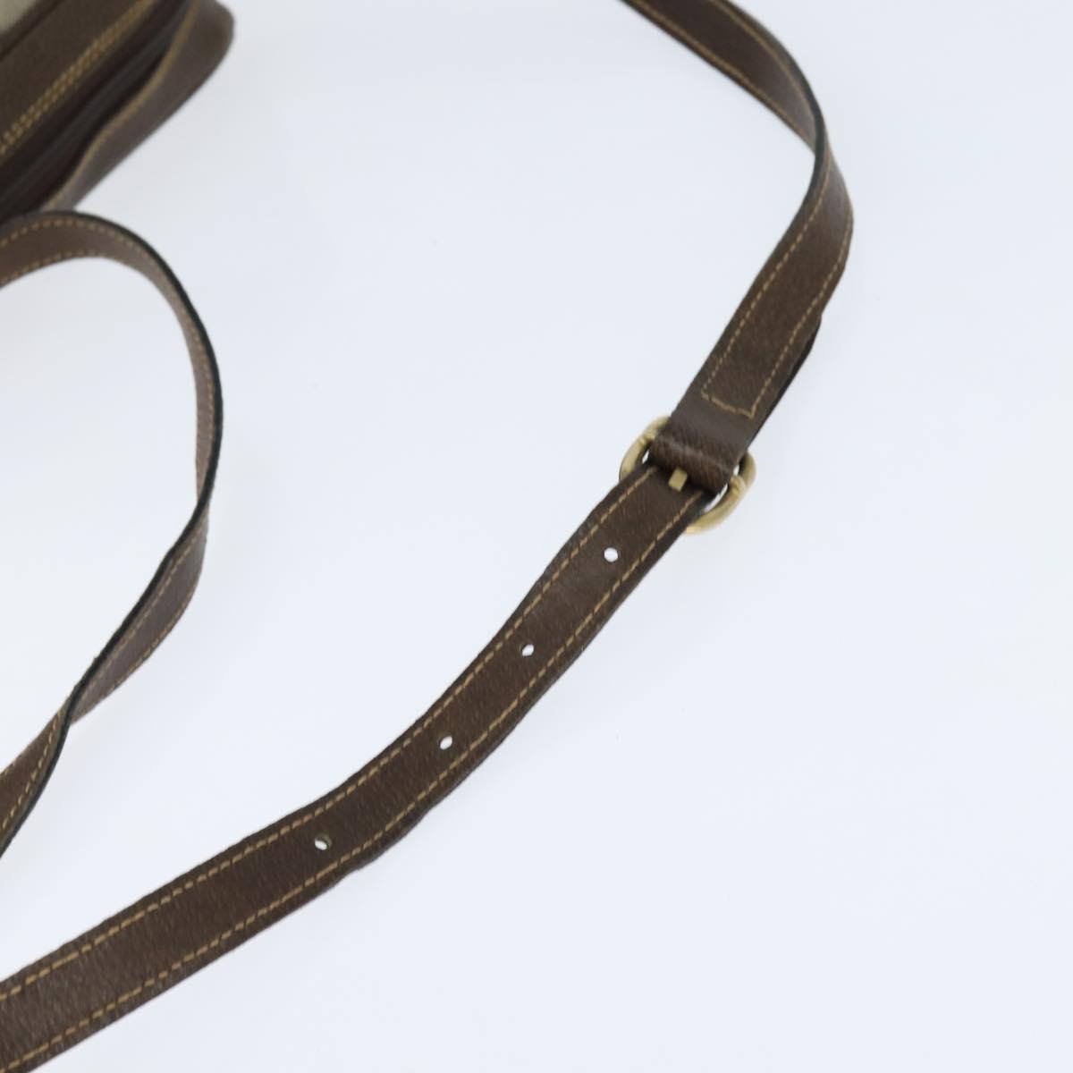 GUCCI GG Supreme Web Sherry Line Shoulder Bag PVC Beige Gold 010 378 Auth 148938