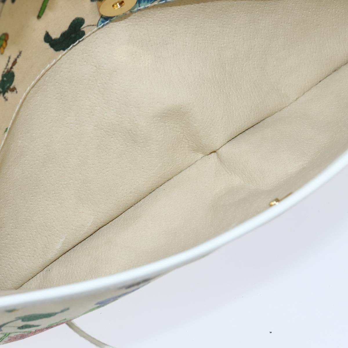 GUCCI Flora Shoulder Bag Canvas Beige Gold 004 92 0230 Auth 148945