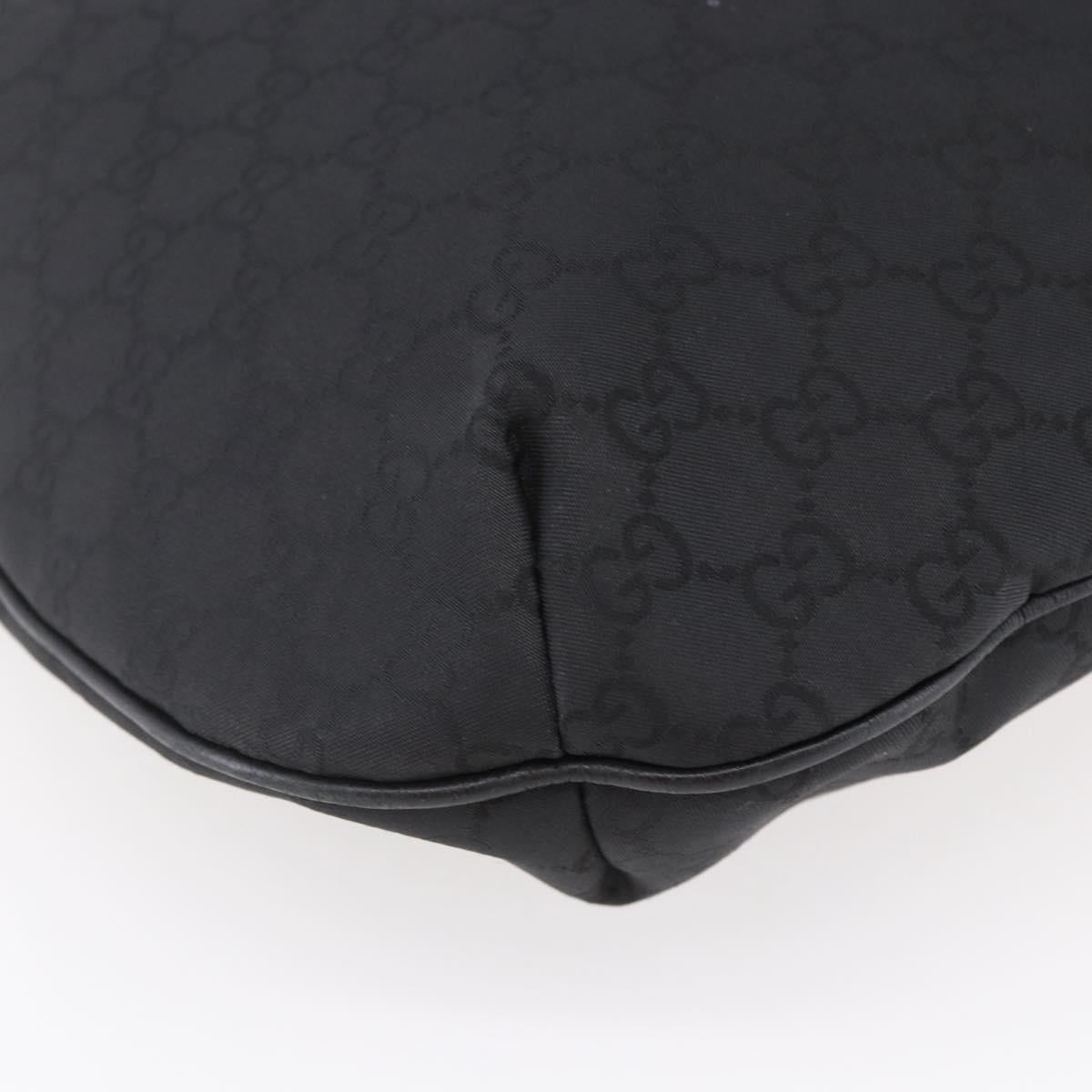 GUCCI GG Canvas Shoulder Bag Outlet Black Gold 262903 Auth 148947