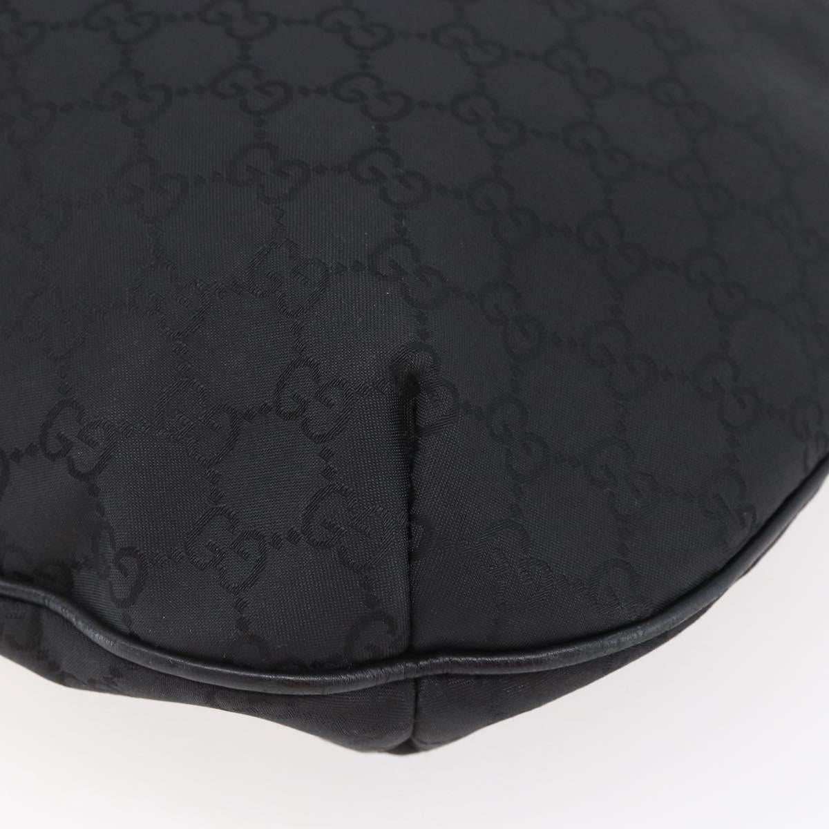 GUCCI GG Canvas Shoulder Bag Outlet Black Gold 262903 Auth 148947