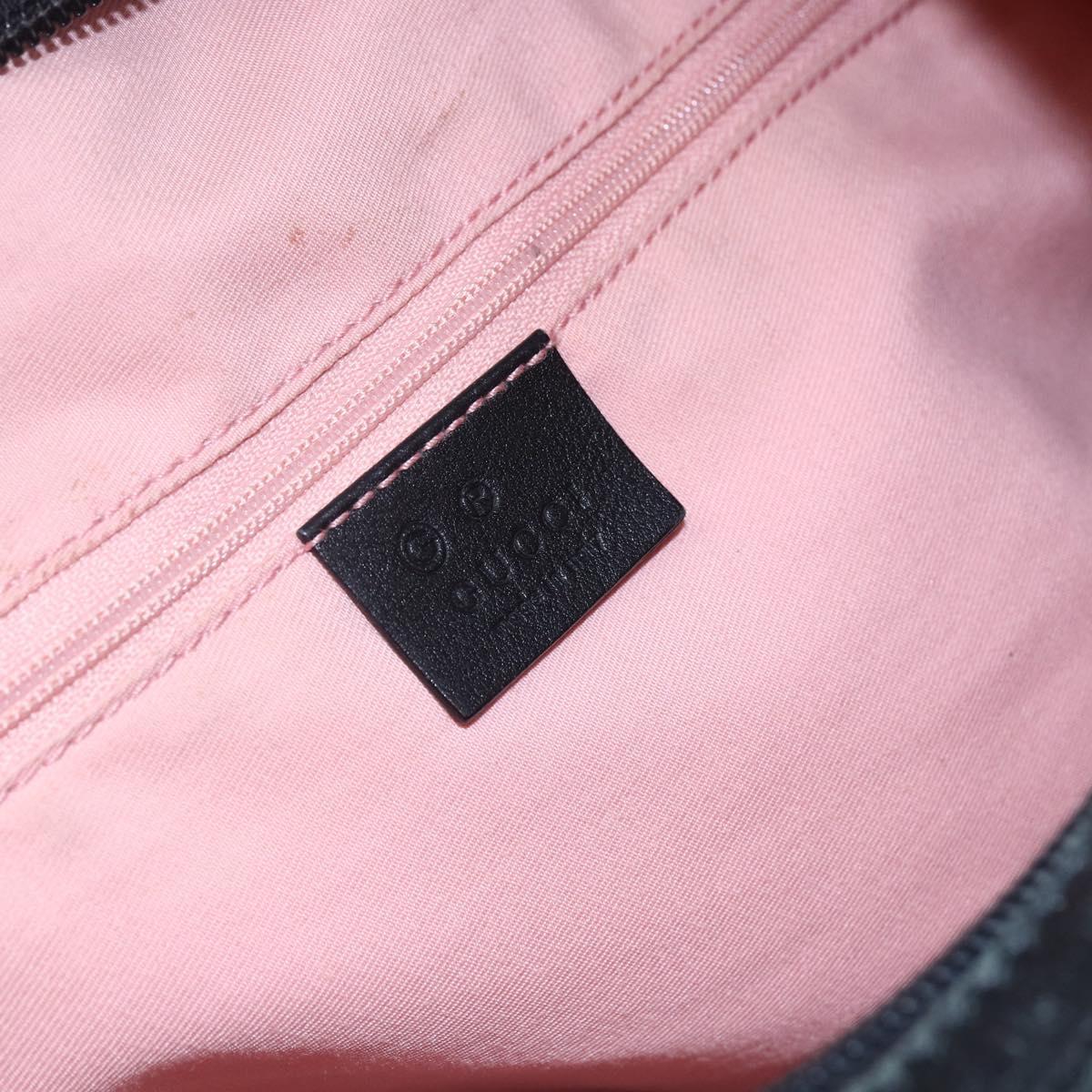 GUCCI GG Canvas Shoulder Bag Outlet Black Gold 262903 Auth 148947