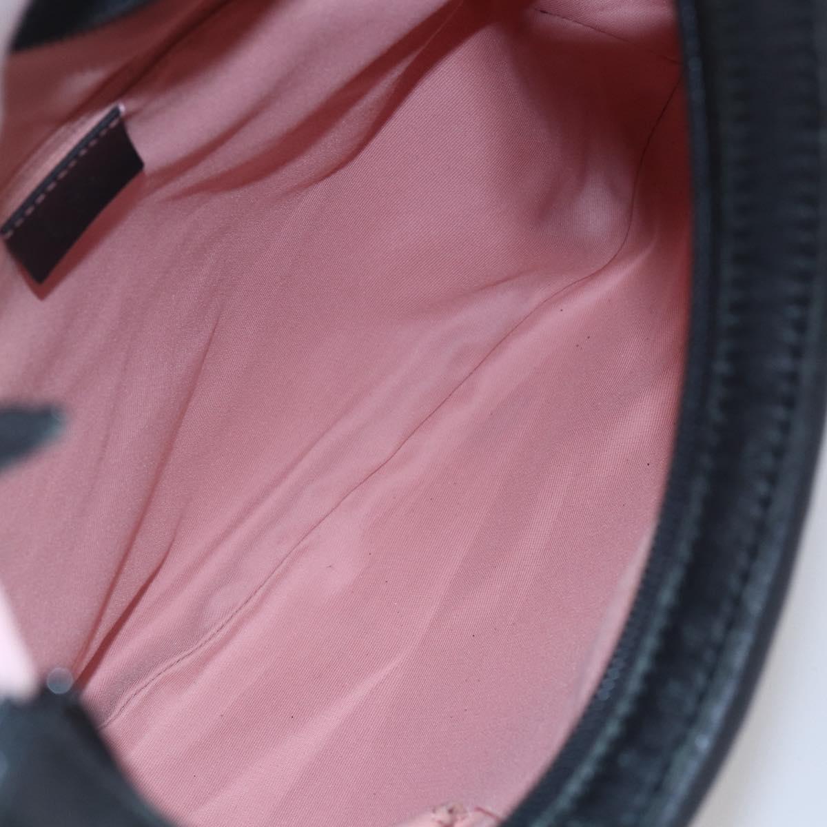 GUCCI GG Canvas Shoulder Bag Outlet Black Gold 262903 Auth 148947