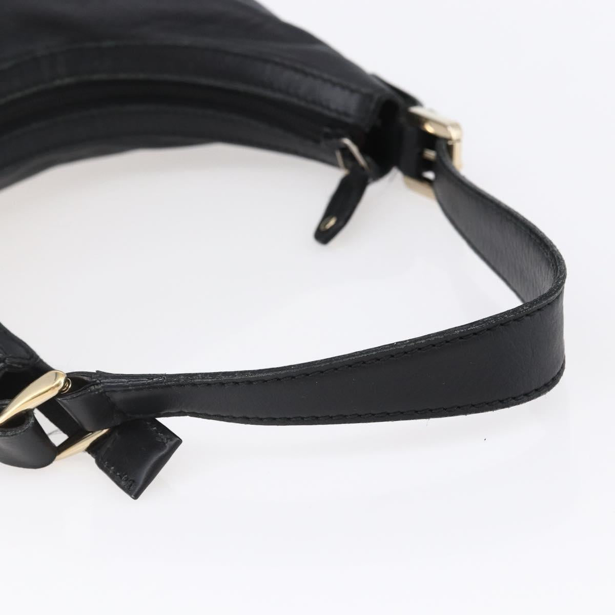 GUCCI GG Canvas Shoulder Bag Outlet Black Gold 262903 Auth 148947