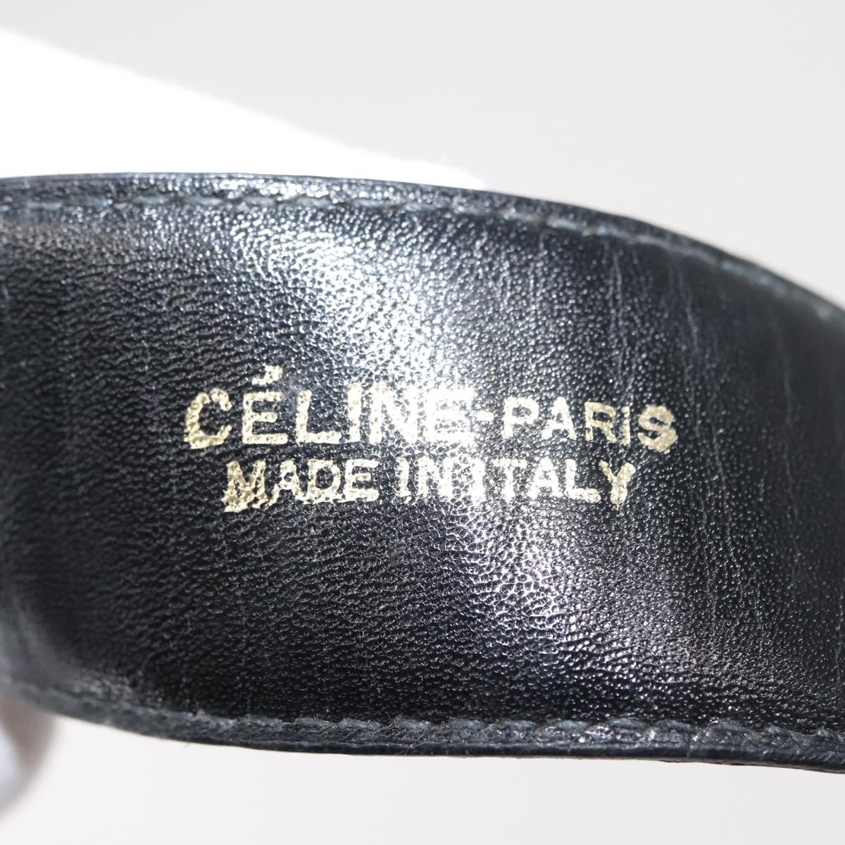 CELINE Belt Leather 31.5"" Black Auth 148954