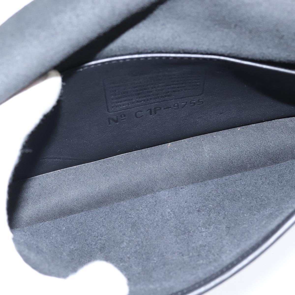 Coach Shoulder Bag Leather Black Gold Auth 148956