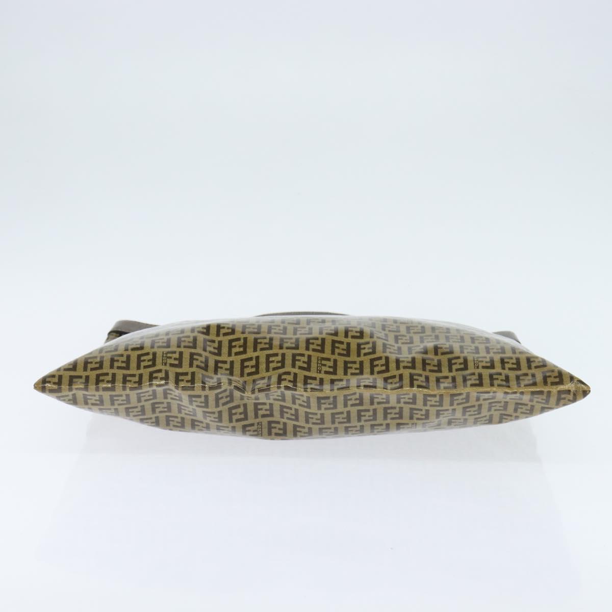 FENDI Zucchino Canvas Hand Bag Beige Auth 148960