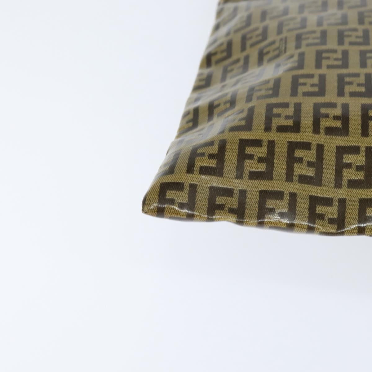 FENDI Zucchino Canvas Hand Bag Beige Auth 148960