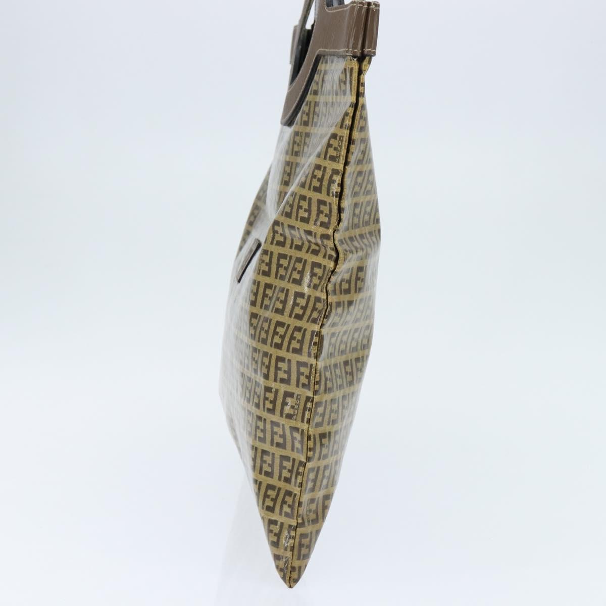 FENDI Zucchino Canvas Hand Bag Beige Auth 148960