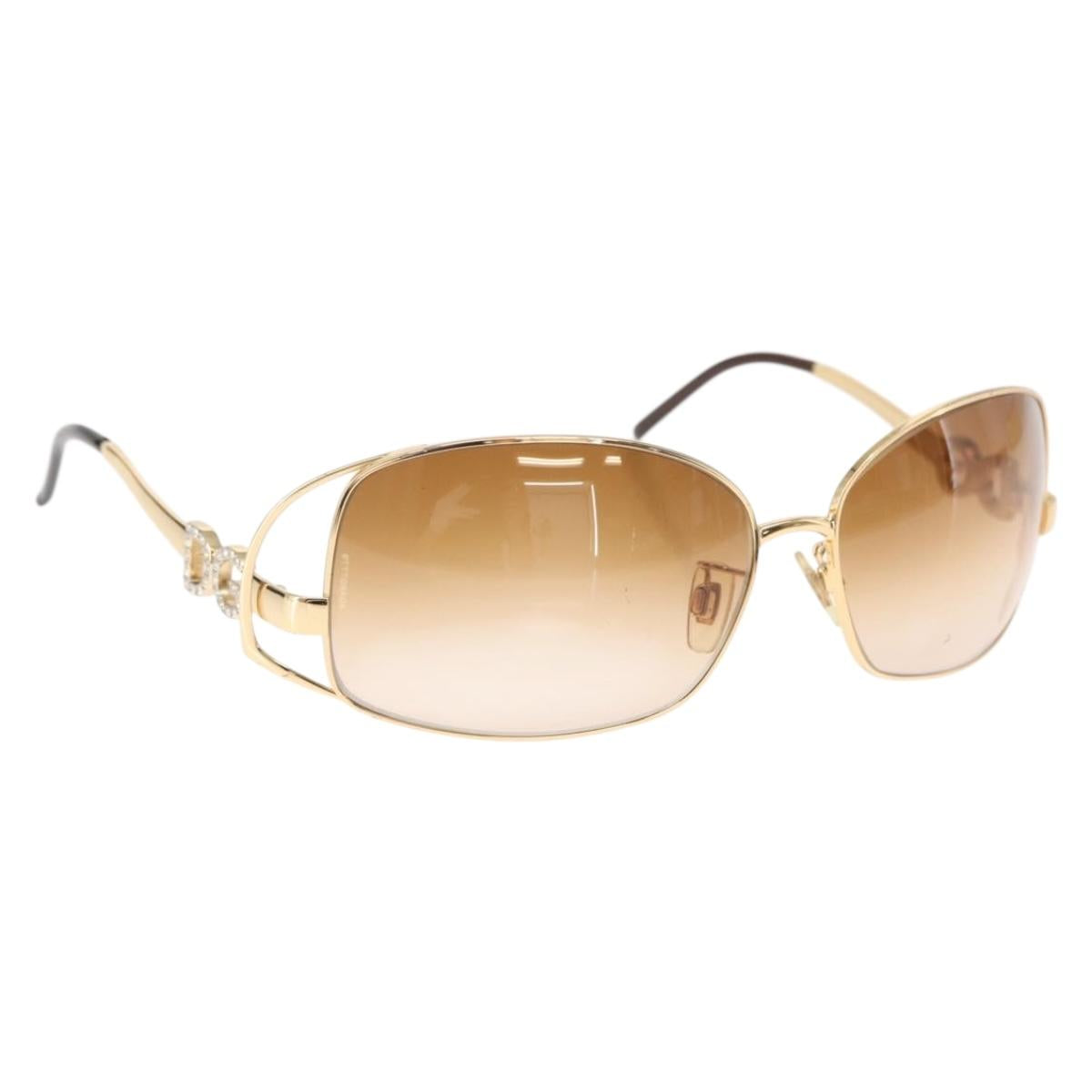 DOLCE&GABBANA Sunglasses plastic Brown Auth 148972