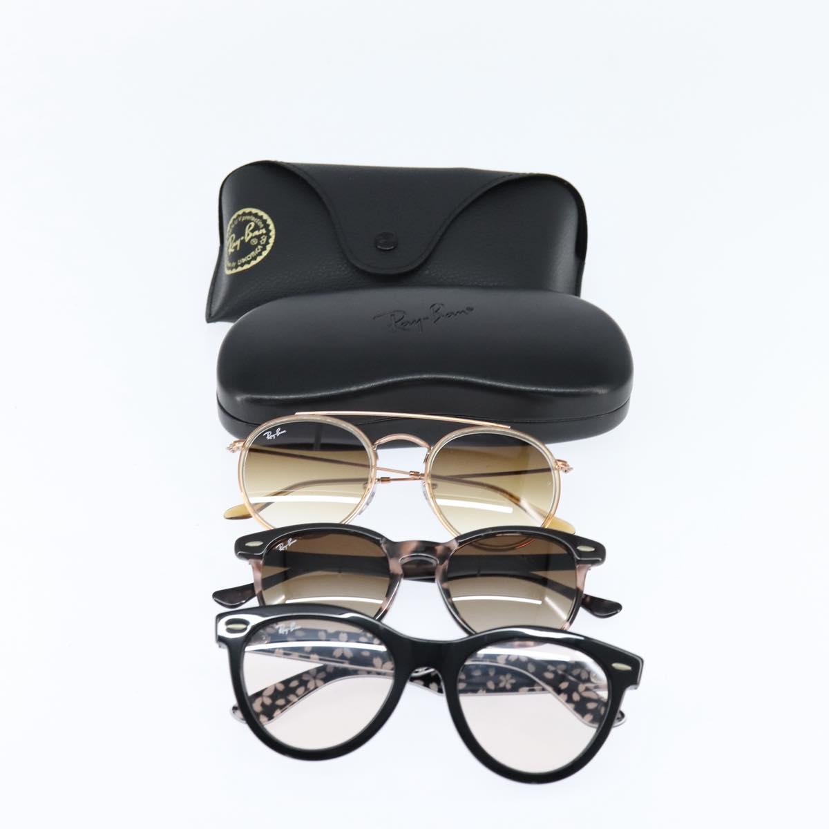 Ray-Ban Sunglasses plastic 3Set Black Auth 148976