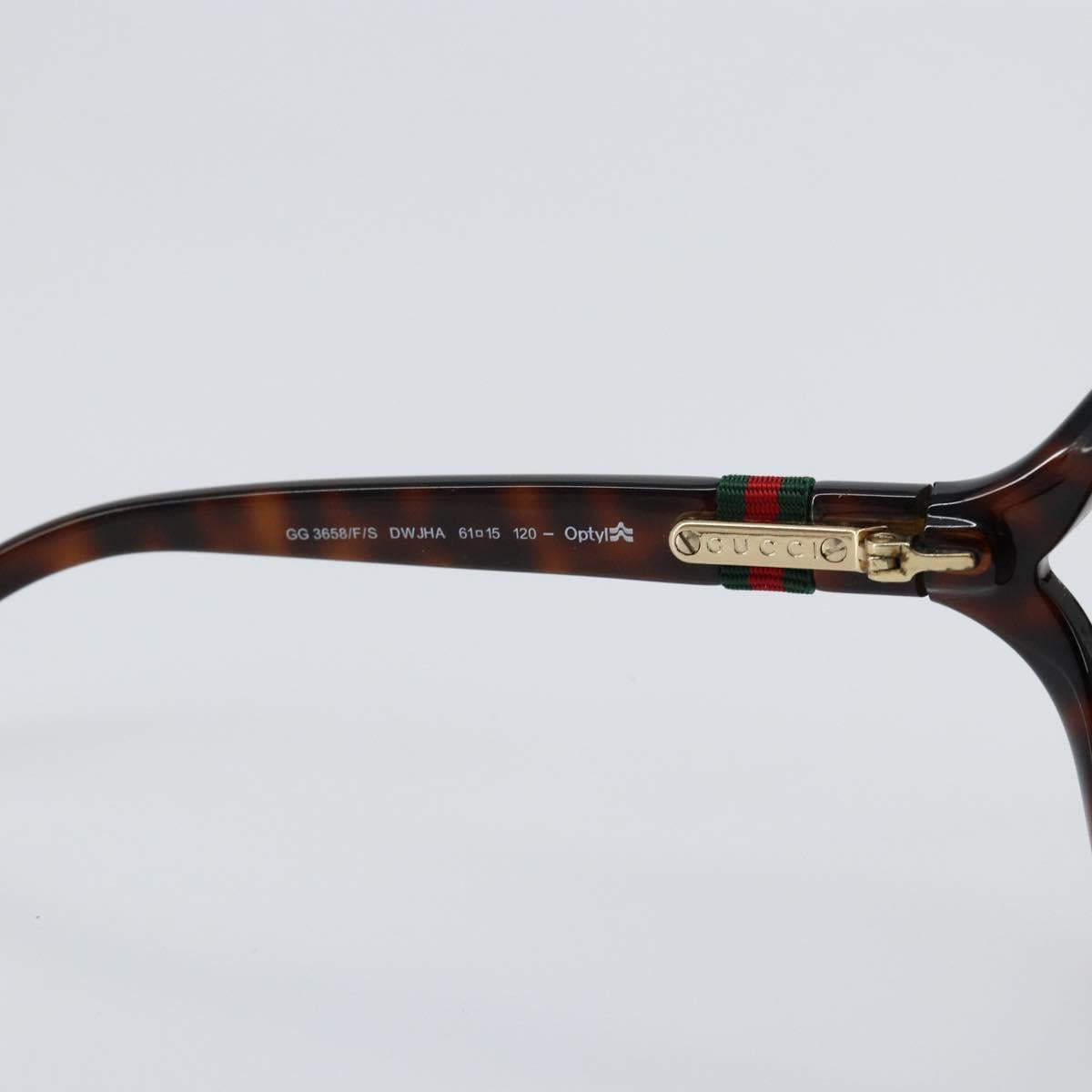 GUCCI Web Sherry Line Sunglasses plastic Brown Auth 148978