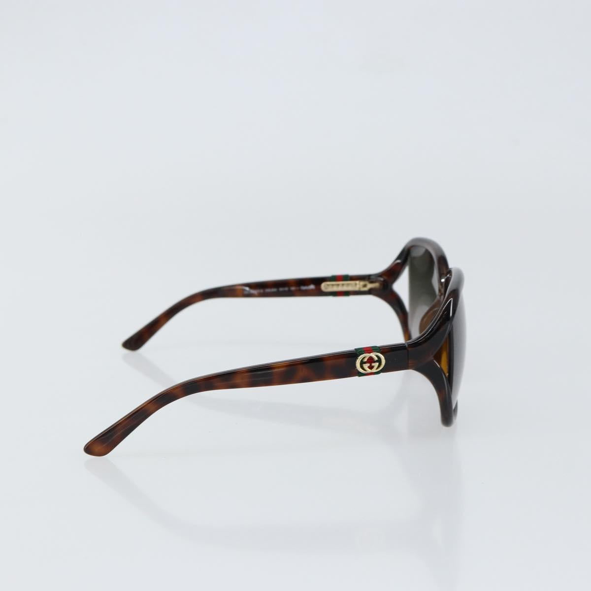 GUCCI Web Sherry Line Sunglasses plastic Brown Auth 148978