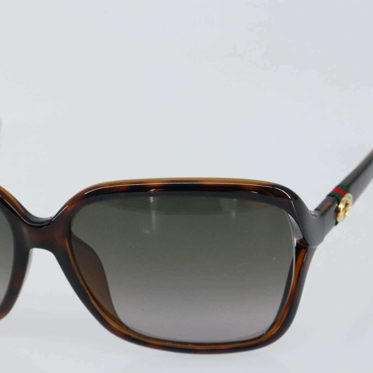GUCCI Web Sherry Line Sunglasses plastic Brown Auth 148978