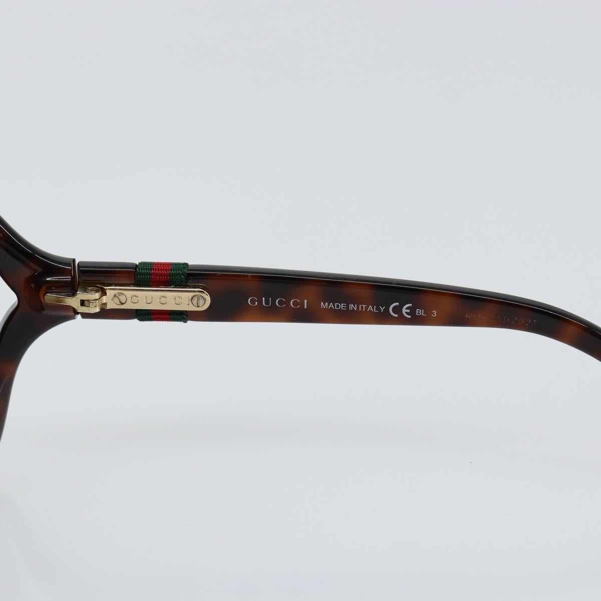 GUCCI Web Sherry Line Sunglasses plastic Brown Auth 148978