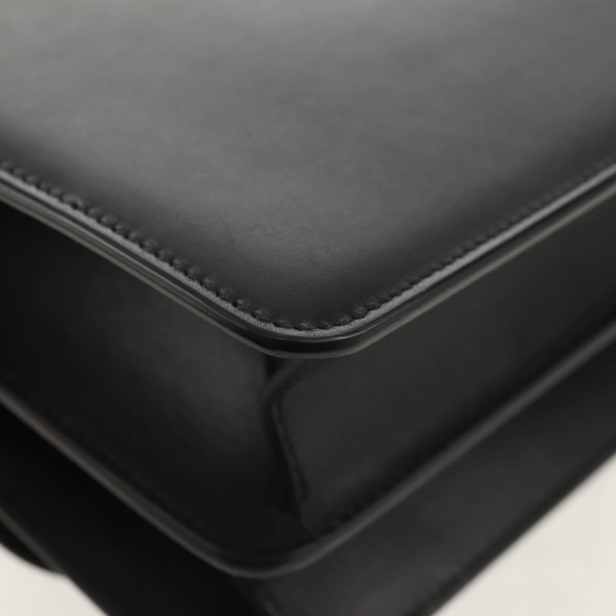 Salvatore Ferragamo Gancini Joan Shoulder Bag Leather Black Gold Auth 149044V