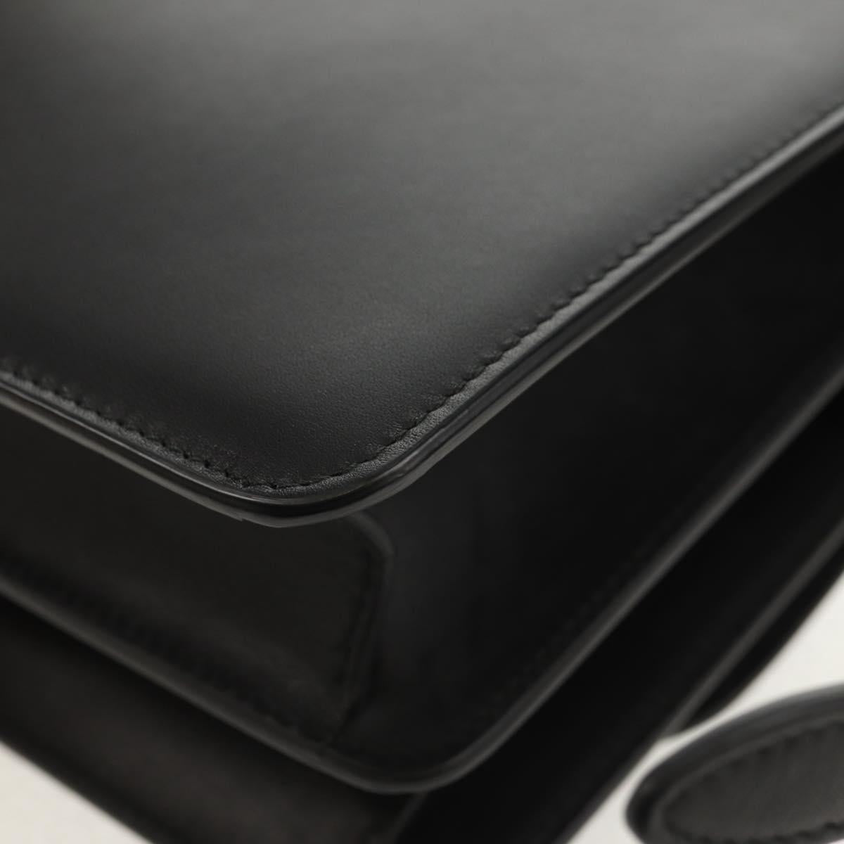 Salvatore Ferragamo Gancini Joan Shoulder Bag Leather Black Gold Auth 149044V