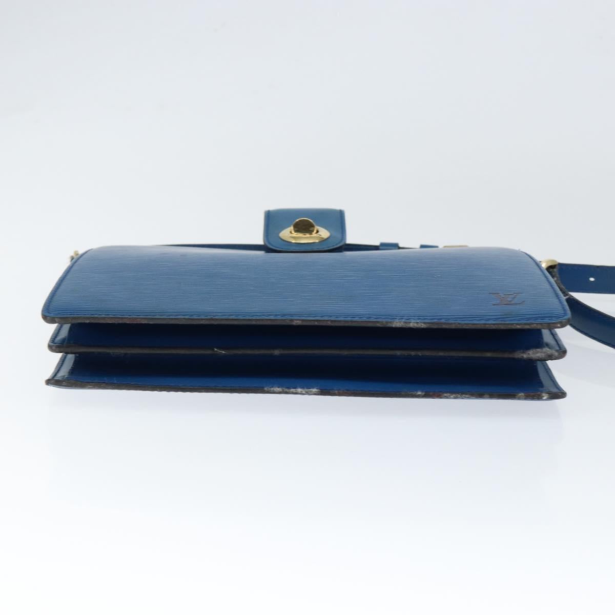 LOUIS VUITTON Epi Capuchin Shoulder Bag Blue M52345 LV Auth 149056