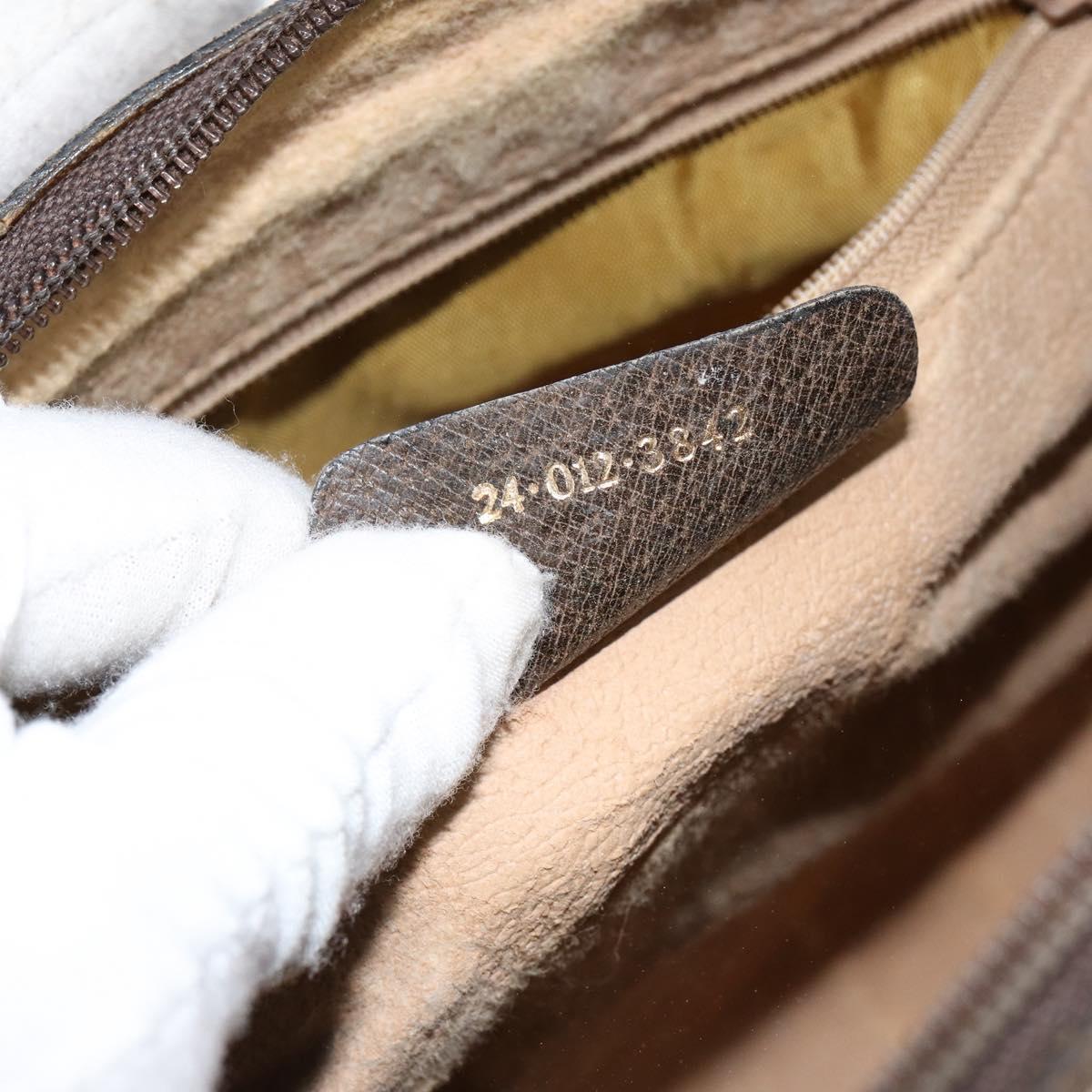 GUCCI GG Supreme Web Sherry Line Bag PVC Beige Gold 24 012 3842 Auth 149058