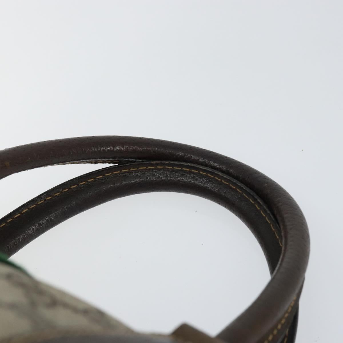 GUCCI GG Supreme Web Sherry Line Bag PVC Beige Gold 24 012 3842 Auth 149058