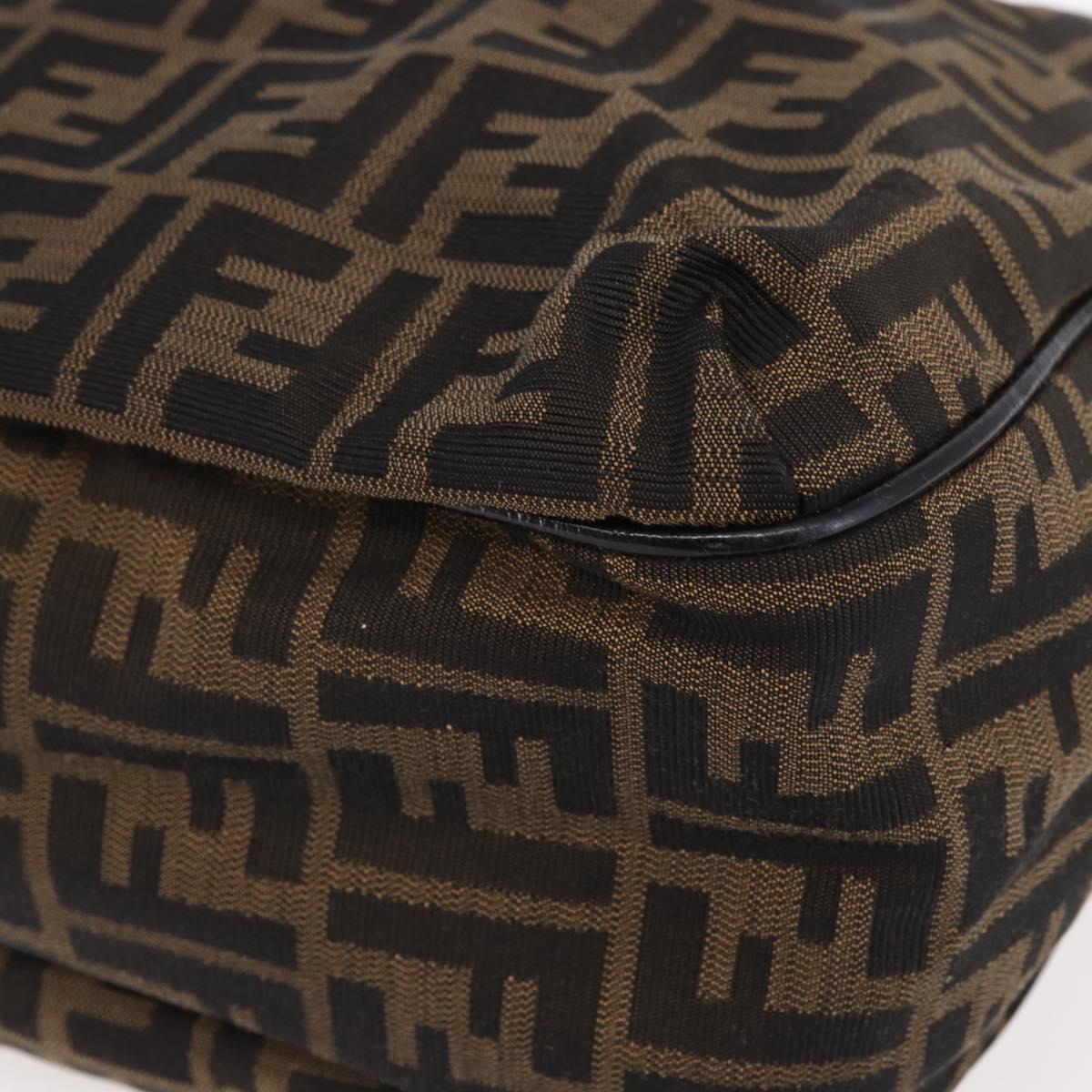 FENDI Zucca Canvas Tote Bag Black Brown Auth 149065