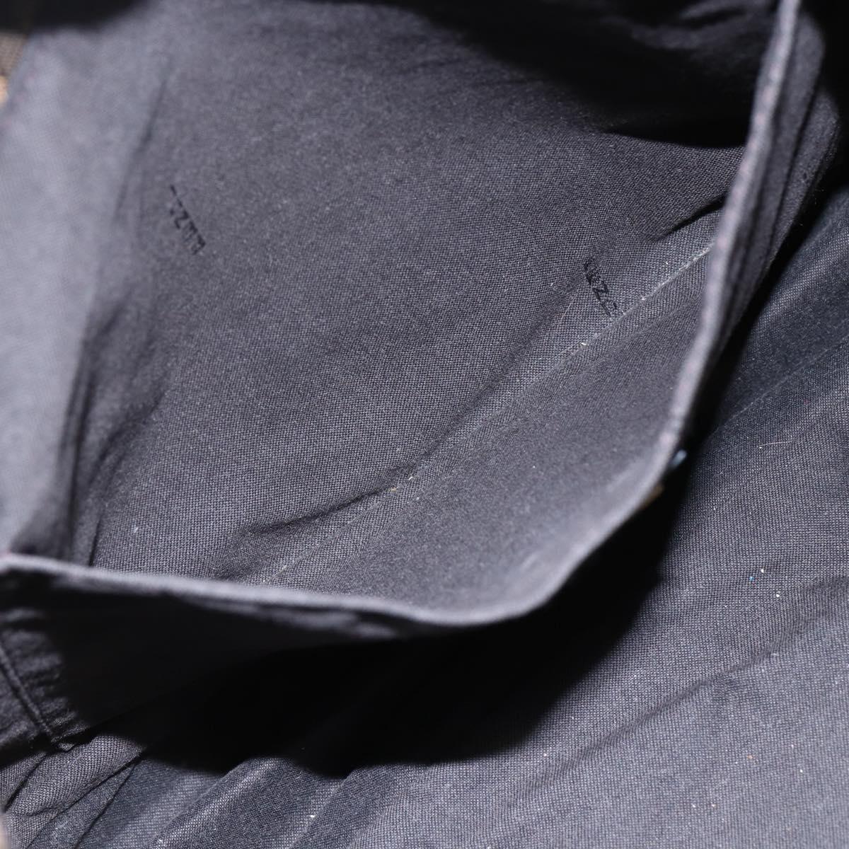 FENDI Zucca Canvas Tote Bag Black Brown Auth 149065