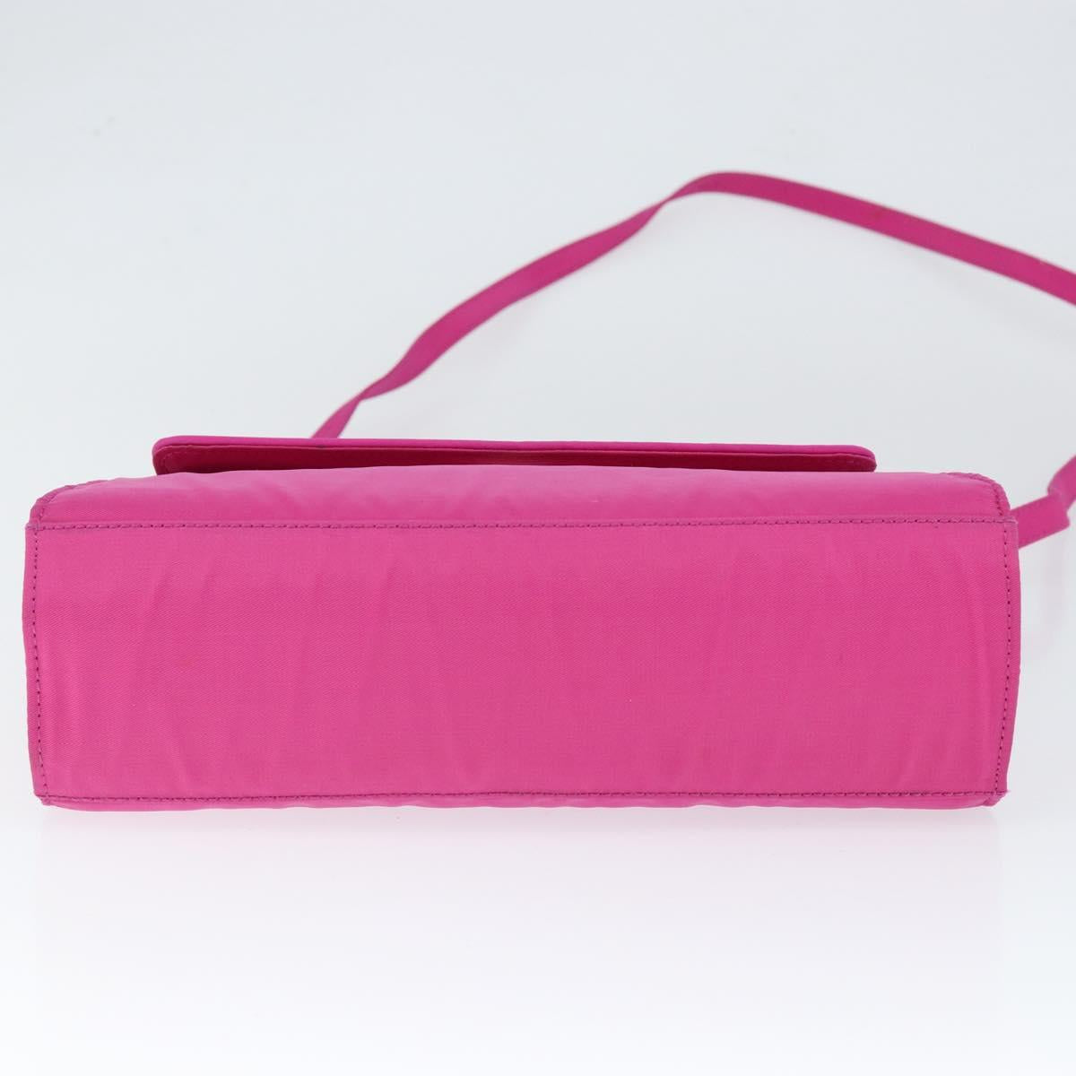 FENDI Hand Bag Nylon 2way Pink Gold Auth 149066