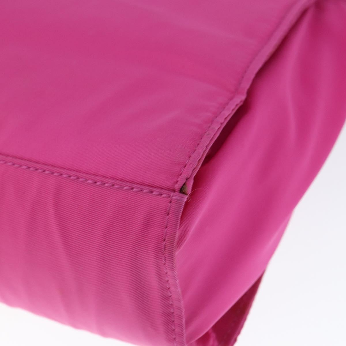 FENDI Hand Bag Nylon 2way Pink Gold Auth 149066