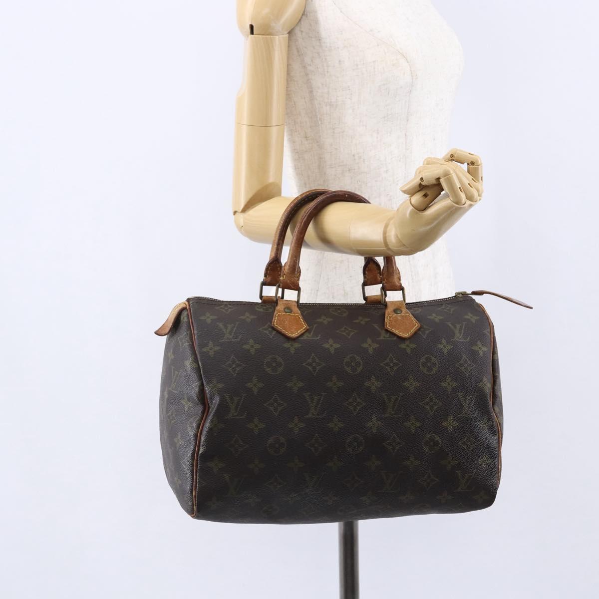 LOUIS VUITTON Monogram Speedy 30 Hand Bag M41526 LV Auth 149076