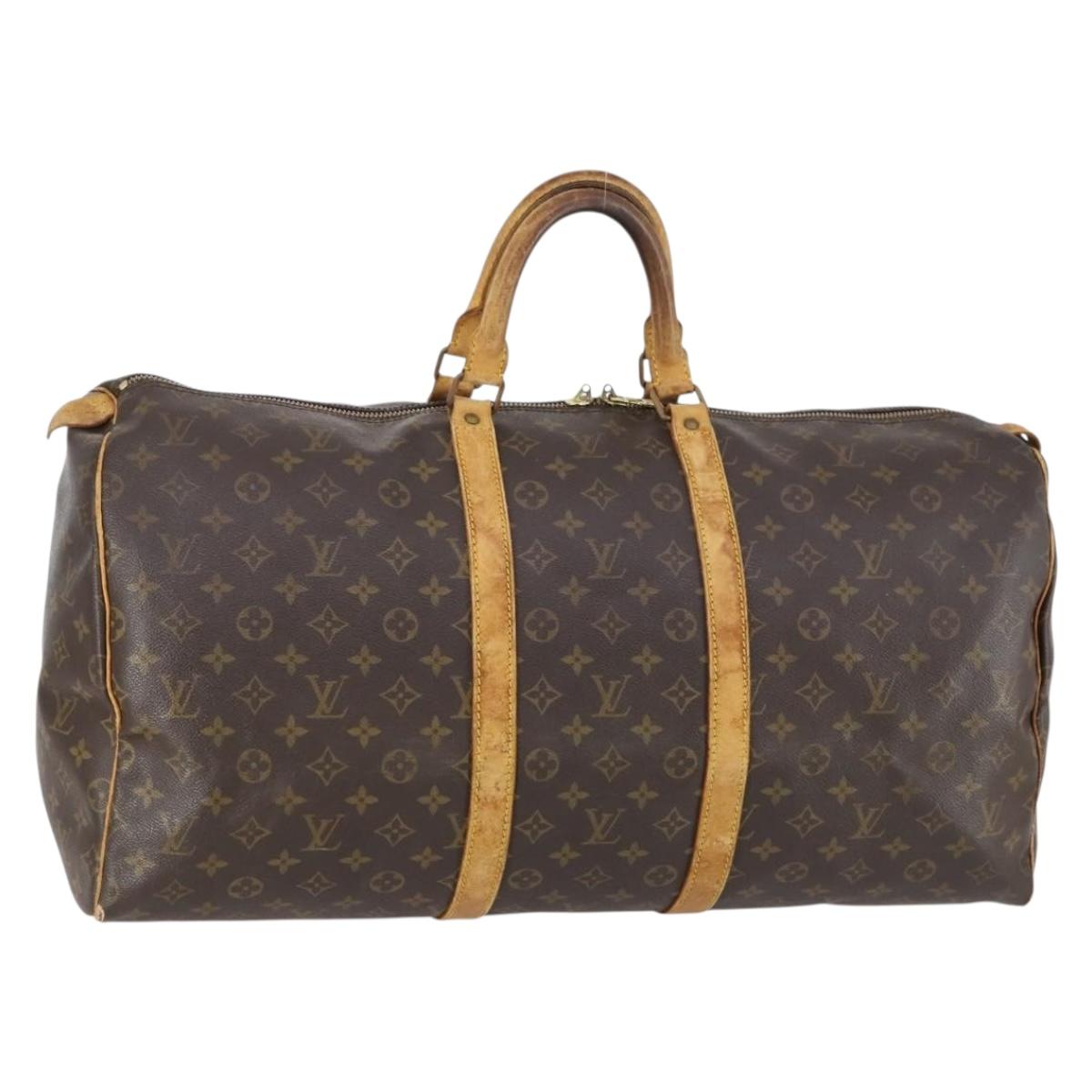 LOUIS VUITTON Monogram Keepall 55 Boston Bag M41424 LV Auth 149077