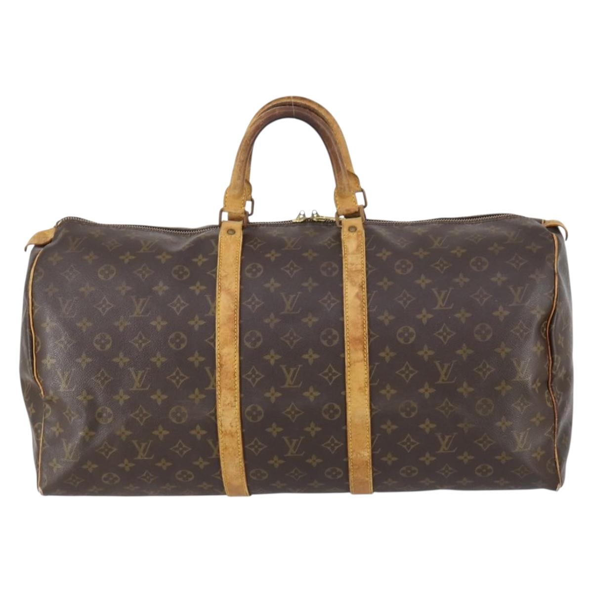 LOUIS VUITTON Monogram Keepall 55 Boston Bag M41424 LV Auth 149077