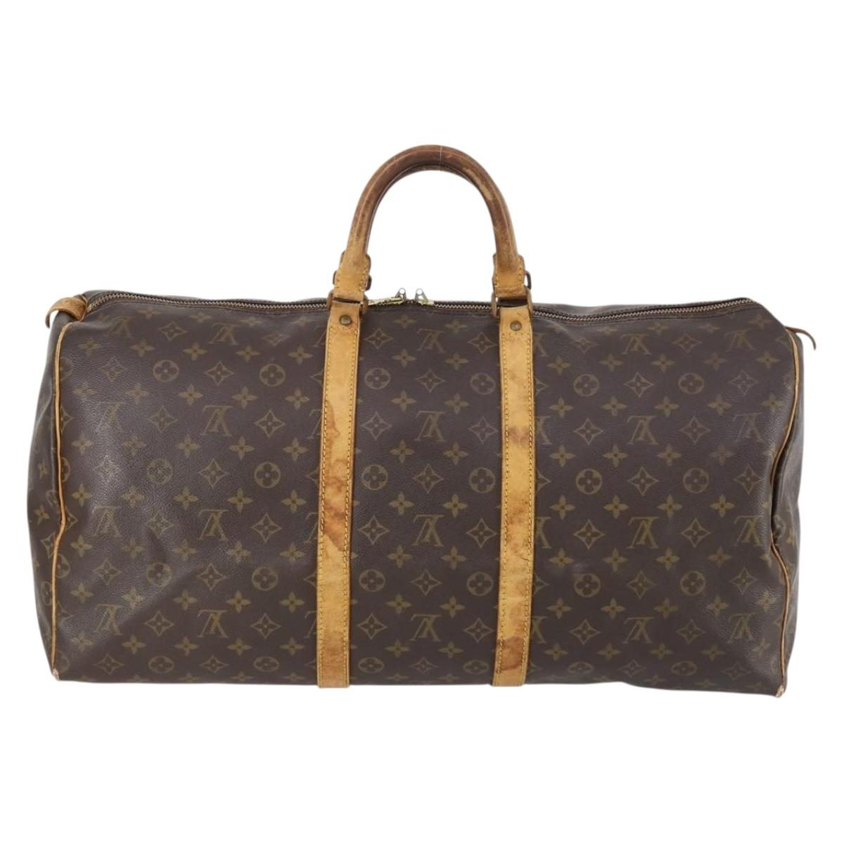 LOUIS VUITTON Monogram Keepall 55 Boston Bag M41424 LV Auth 149077