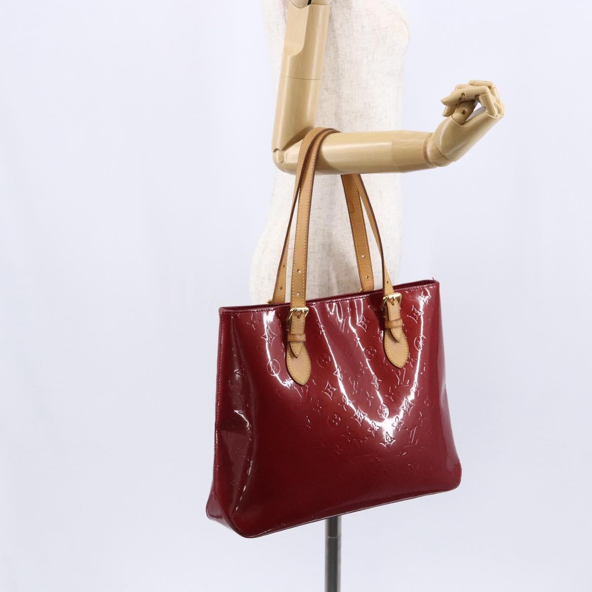 LOUIS VUITTON Monogram Vernis Brentwood Bag Pomme D'amour M91989 LV Auth 149080