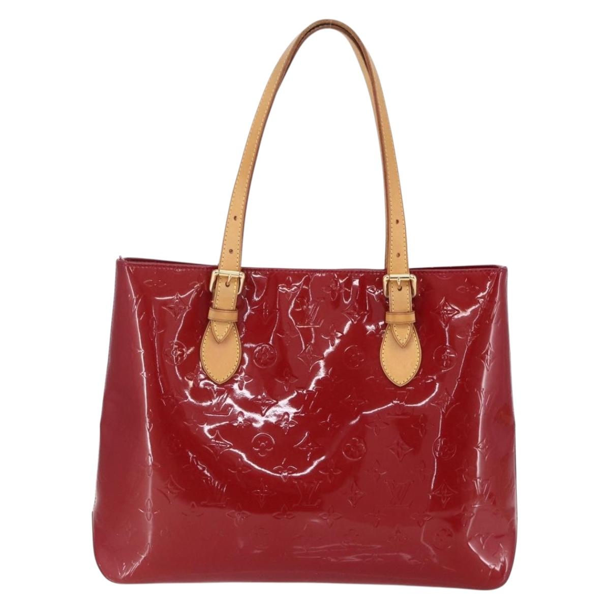 LOUIS VUITTON Monogram Vernis Brentwood Bag Pomme D'amour M91989 LV Auth 149080