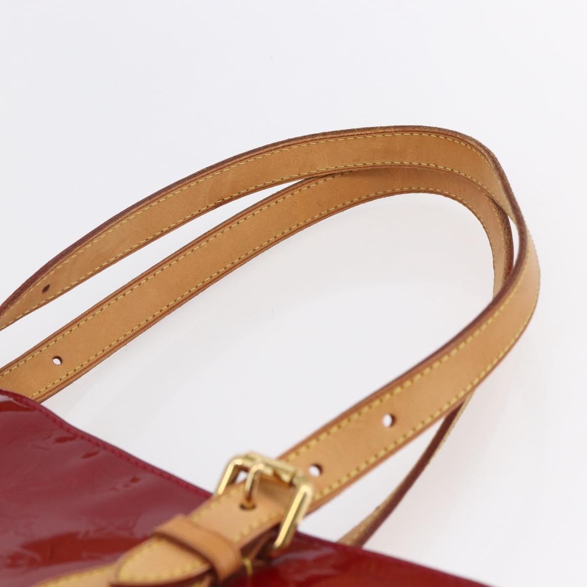 LOUIS VUITTON Monogram Vernis Brentwood Bag Pomme D'amour M91989 LV Auth 149080