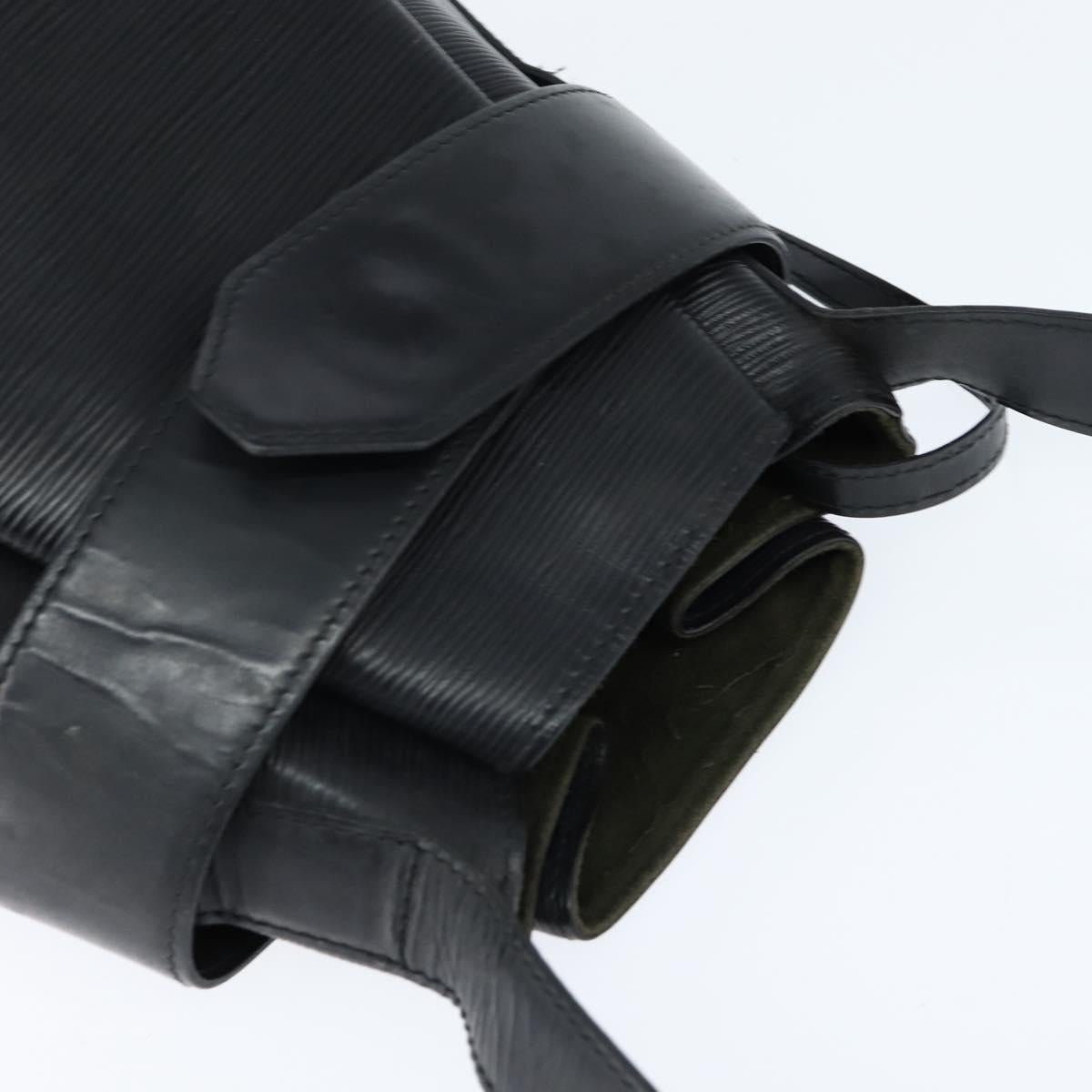 LOUIS VUITTON Epi Sac Depaule GM Shoulder Bag Black M80155 LV Auth 149082