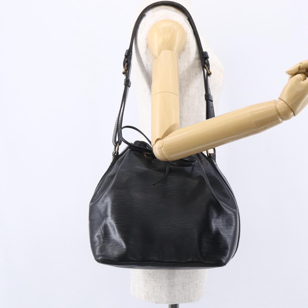 LOUIS VUITTON Epi Petit Noe Shoulder Bag Black M44102 LV Auth 149083