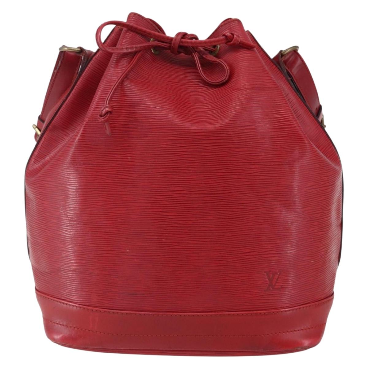 LOUIS VUITTON Epi Noe Shoulder Bag Red M44007 LV Auth 149084