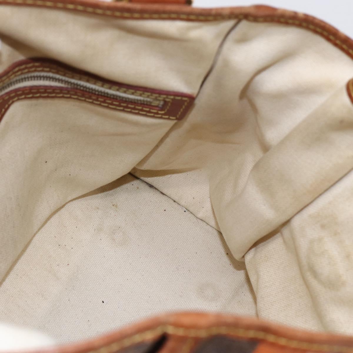 LOUIS VUITTON Monogram Tise Sac Rayure PM Hand Bag Marron M56386 LV Auth 149085