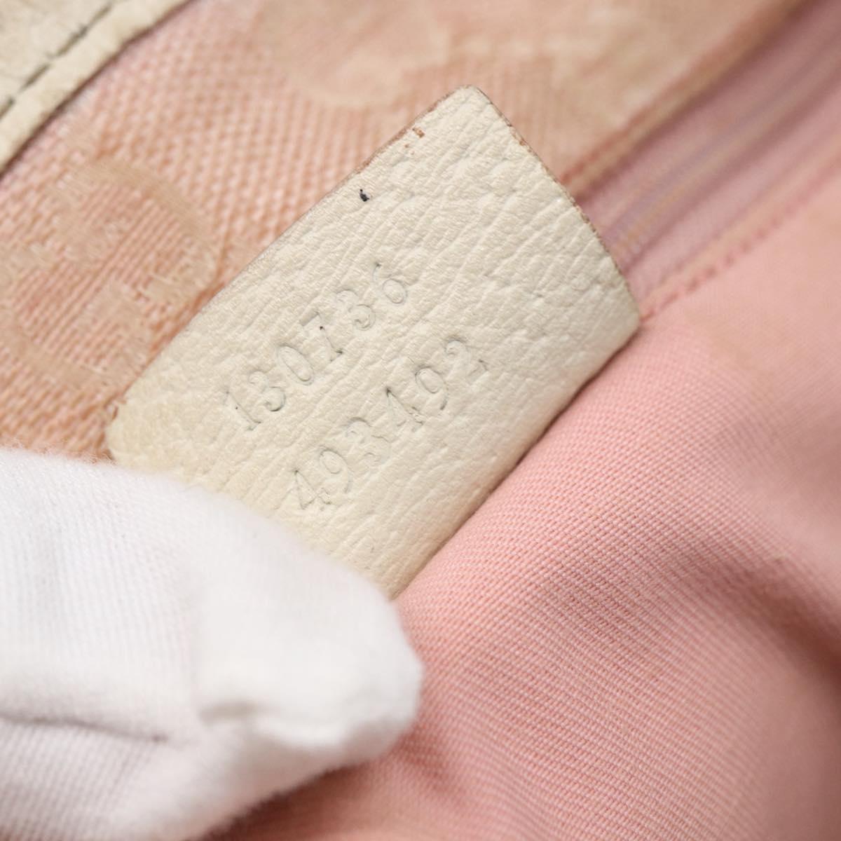 GUCCI Abbey Shoulder Bag Leather Ivory Gold 130736 Auth 149090