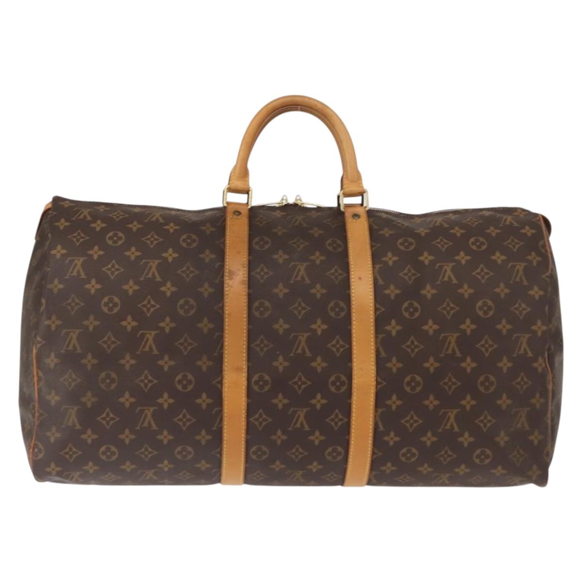 LOUIS VUITTON Monogram Keepall 55 Boston Bag M41424 LV Auth 149100