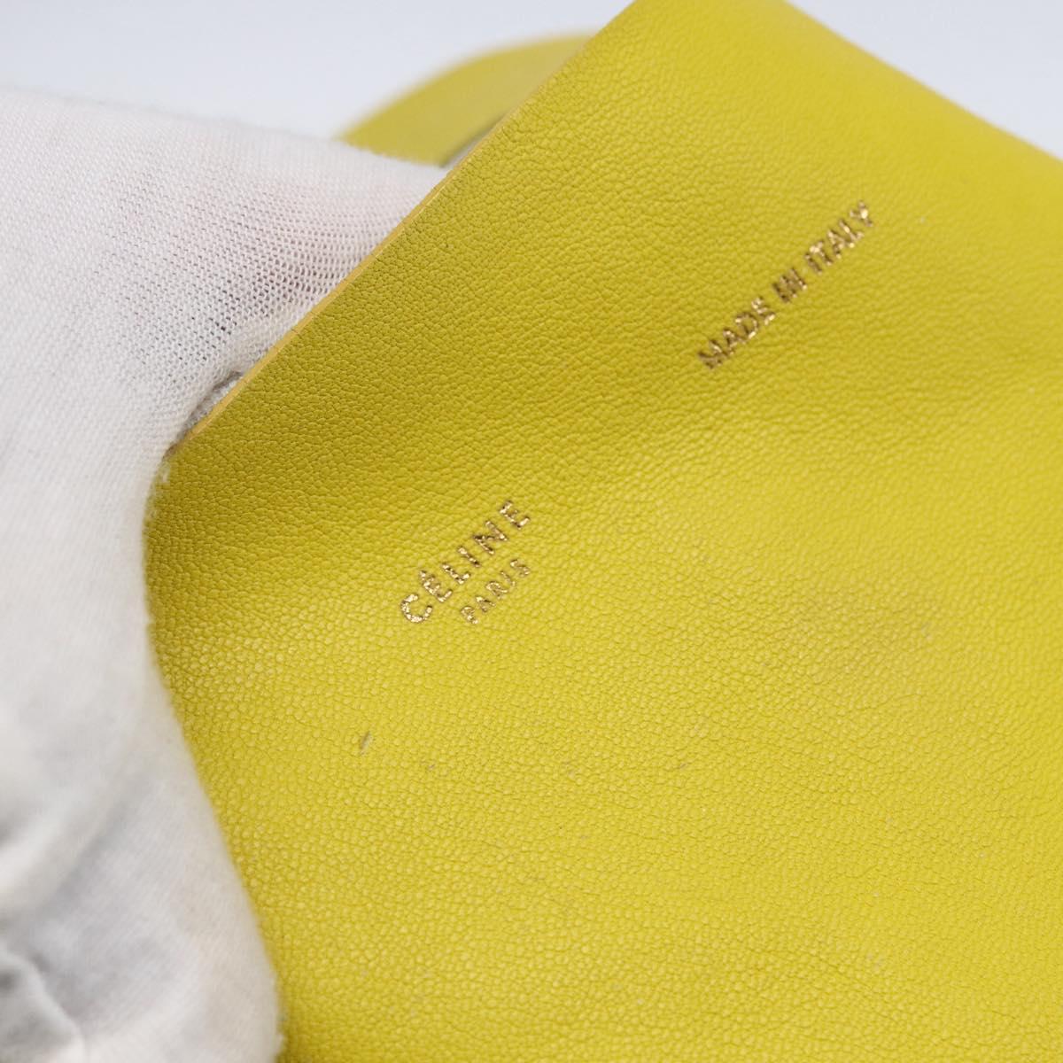 CELINE Horizontalkava Tote Bag Leather Yellow Gold Auth 149110