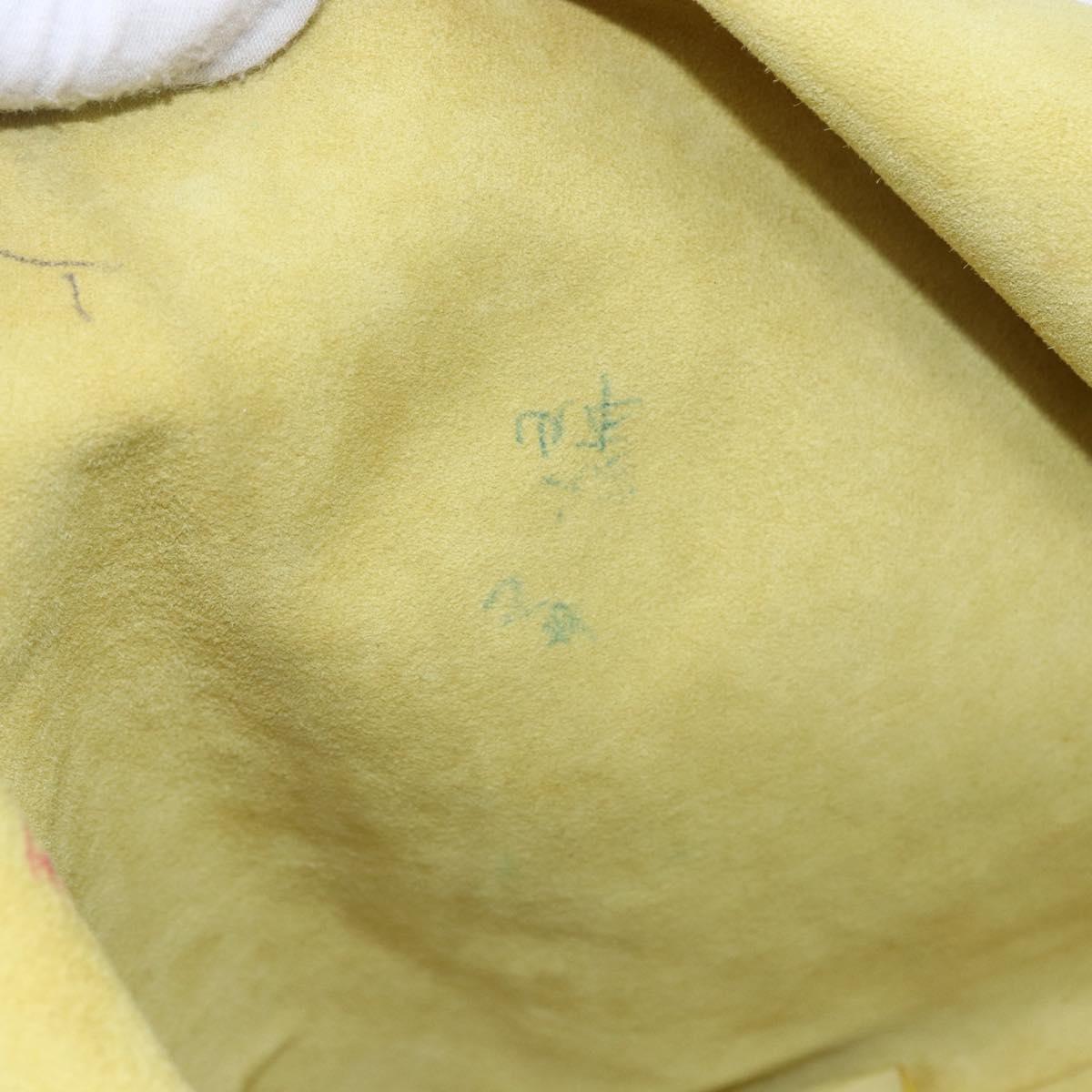 CELINE Horizontalkava Tote Bag Leather Yellow Gold Auth 149110