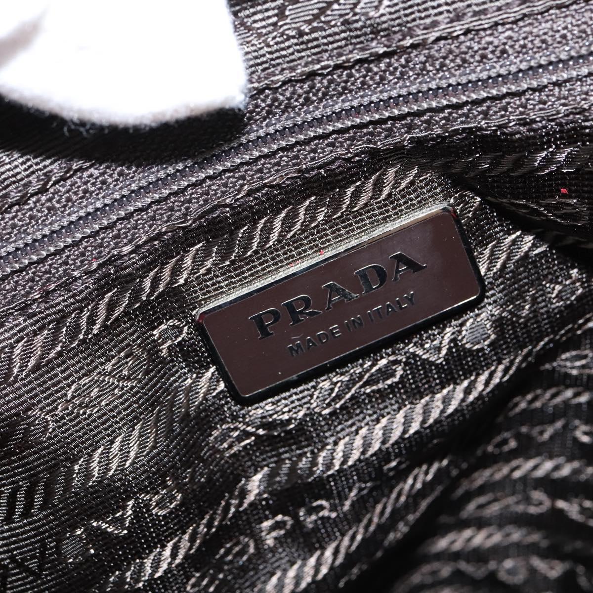 PRADA Backpack Nylon Red Silver Auth 149116