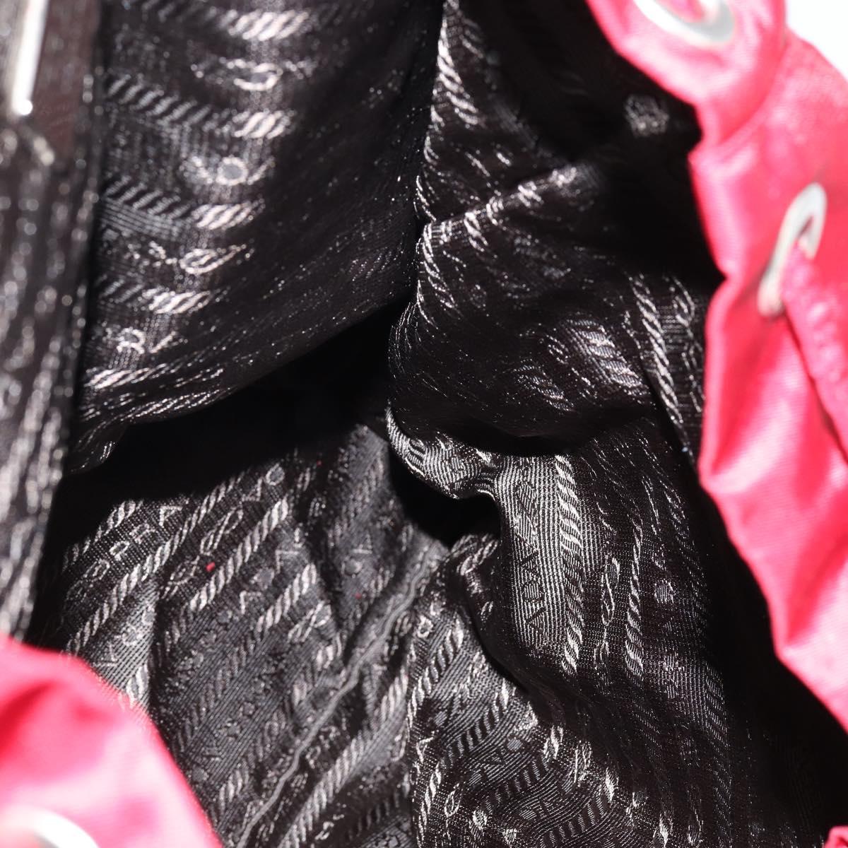 PRADA Backpack Nylon Red Silver Auth 149116