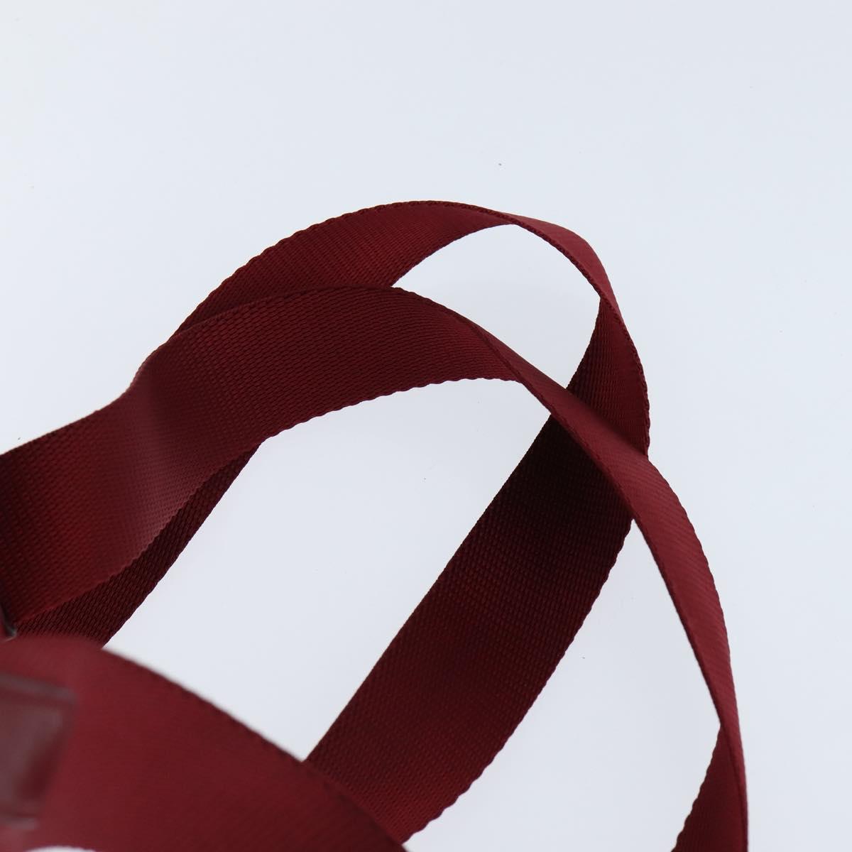 PRADA Backpack Nylon Red Silver Auth 149116