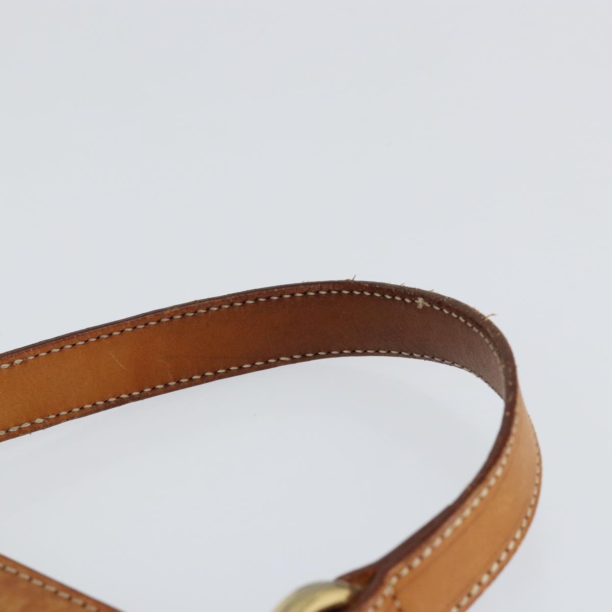 CELINE Macadam Canvas Hand Bag PVC Leather Brown Gold Auth 149127